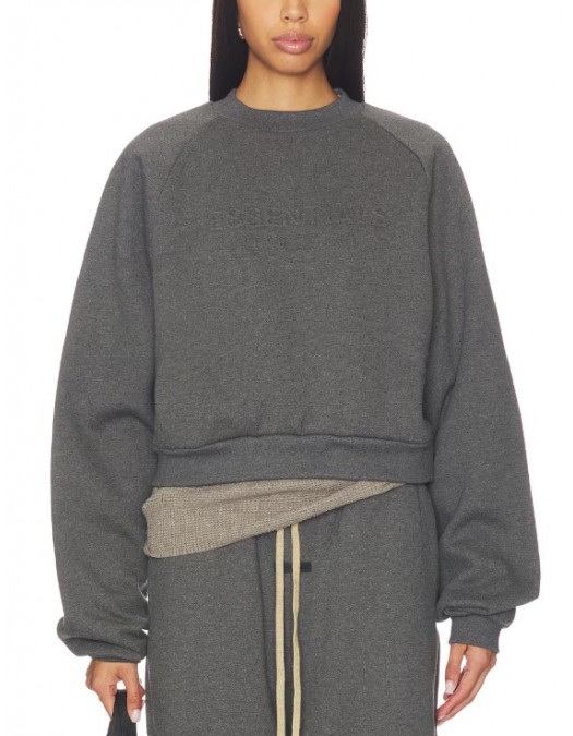 Hanorac FEAR OF GOD, ESSENTIALS 90's Raglan Sweatshirt - 192HO257831FWCHARCOALHEATHER