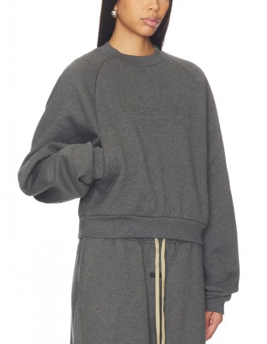 Hanorac FEAR OF GOD, ESSENTIALS 90's Raglan Sweatshirt - 192HO257831FWCHARCOALHEATHER