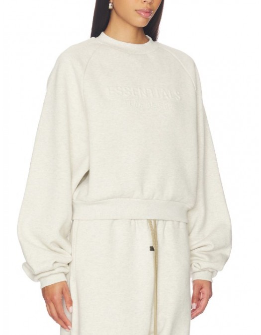 Hanorac FEAR OF GOD, ESSENTIALS 90's Raglan Sweatshirt, Cream - 192HO257832FWOATMEALHEATHER