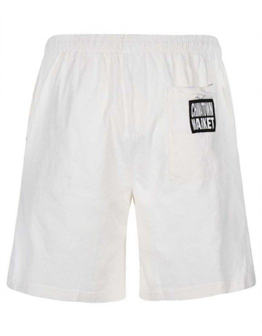 Pantaloni scurti Chinatown Market, White, Logo colorat - 1950072WHT