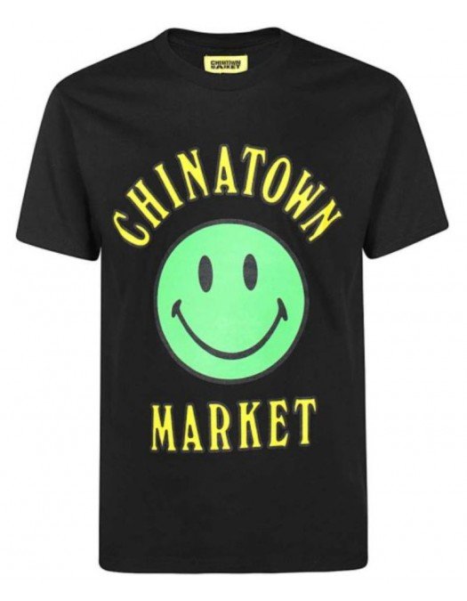 Tricou Chinatown Market, Logo colorat smiley, Bumbac - 1990273BLACK