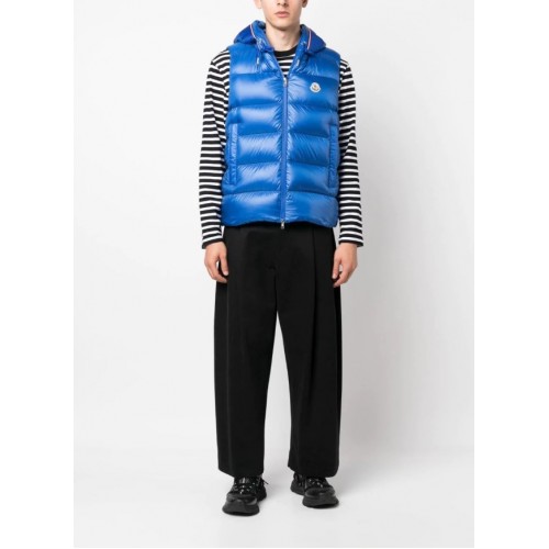 Vesta Moncler, White Padded, Albastru Vesta Moncler, White Padded, Albastru