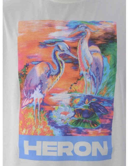 Tricou Heron Preston, Insertie Multicolora Logo, Alb - AA0142010188