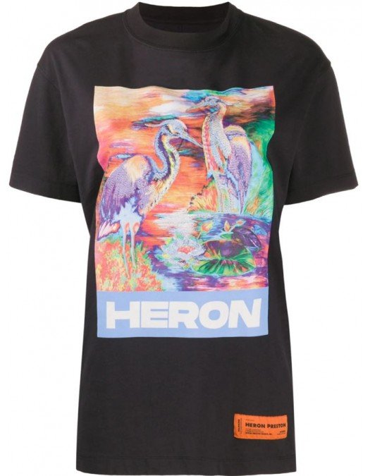 Tricou Heron Preston, Insertie Logo, Negru - 209140130188BLACK