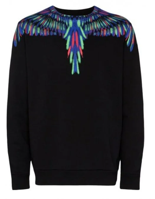 Bluza MARCELO BURLON, Insertie la guler, Neagra - 20FLE0041050 Bluza MARCELO BURLON, Insertie la guler, Neagra - 20FLE0041050