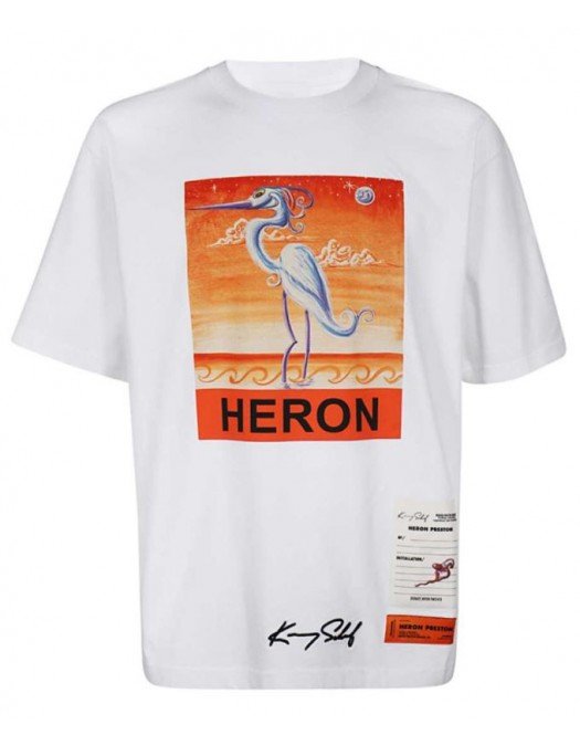 Tricou Heron Preston, Imprimeu frontal, Alb - 20JER0150120