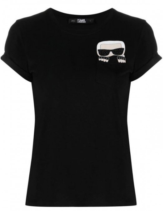 Tricou Karl Lagerfeld, Logo Frontal, Insertie Text - 210W1720999