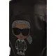 Geaca Karl Lagerfeld, Logo cu strasuri, Neagra - 210W1902999 Geaca Karl Lagerfeld, Logo cu strasuri, Neagra - 210W1902999