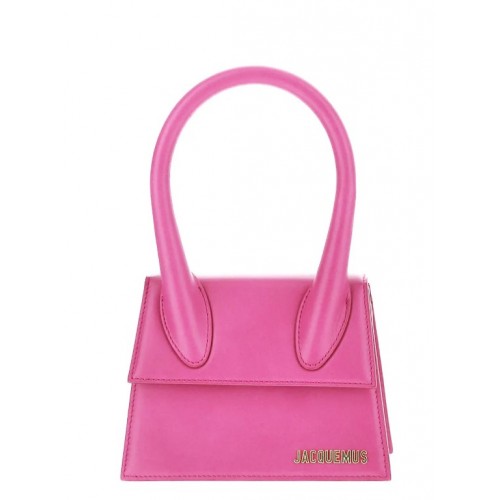 Geanta JACQUEMUS, Le Chiquito Moyen Signature, Neon Pink