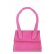 Geanta JACQUEMUS, Le Chiquito Moyen Signature, Neon Pink