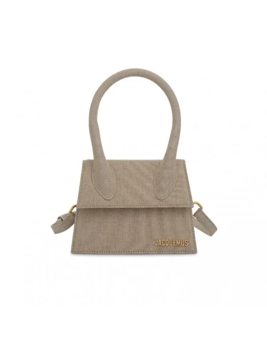 Geanta JACQUEMUS, Le Chiquito Moyen Signature, Canvas Beige - 213BA0023071140UNI