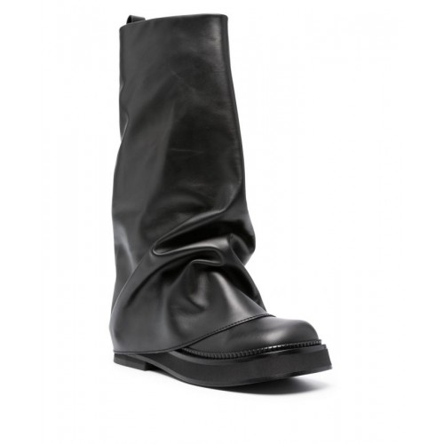 Cizme THE ATTICO, Robin Layered, Long, Black Cizme THE ATTICO, Robin Layered, Long, Black
