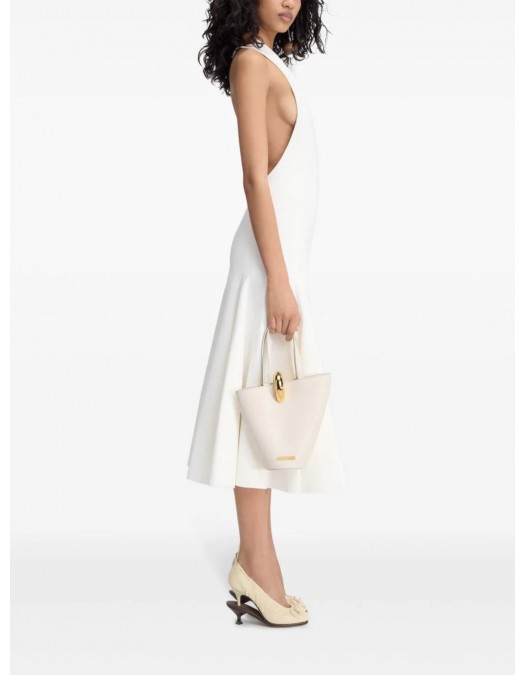 Geanta JACQUEMUS, Bucket Bag, Le petit Bambola, White - 243BA3893173115