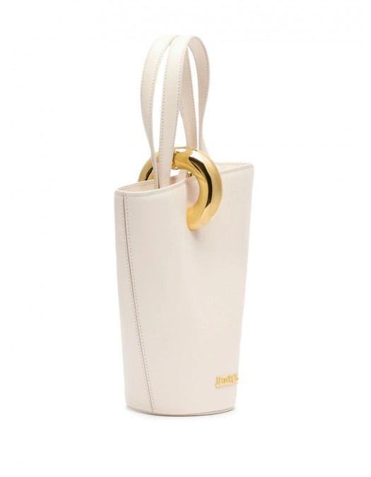 Geanta JACQUEMUS, Bucket Bag, Le petit Bambola, White - 243BA3893173115