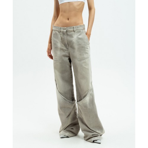 Blugi THE ATTICO, Vintage Deisgn, Oversized, Grey Blugi THE ATTICO, Vintage Deisgn, Oversized, Grey