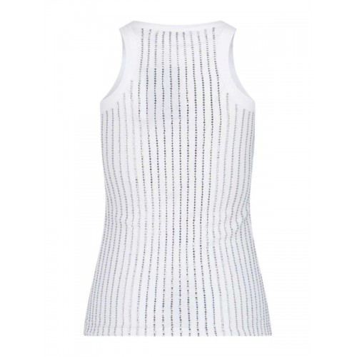 Top THE ATTICO, White Crystal Insert, White Top THE ATTICO, White Crystal Insert, White