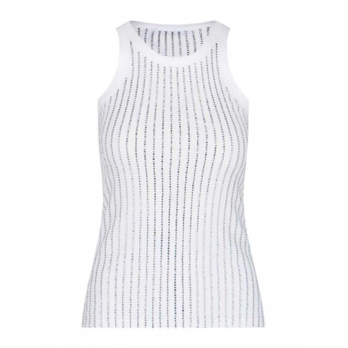 Top THE ATTICO, White Crystal Insert, White Top THE ATTICO, White Crystal Insert, White