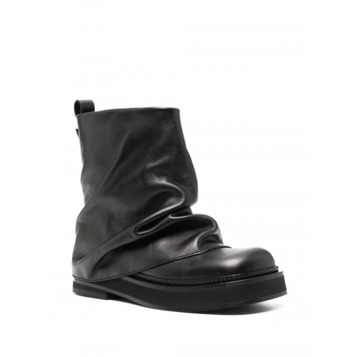 Cizme THE ATTICO, Robin Layered, Short, Black Cizme THE ATTICO, Robin Layered, Short, Black