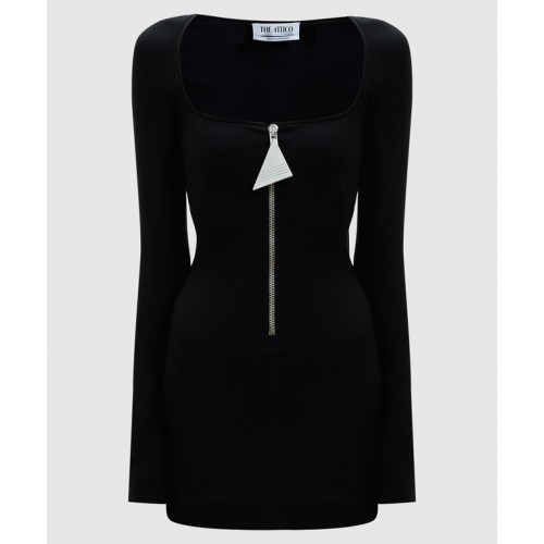 Rochie THE ATTICO, Mini, Logo Insert, Black