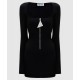 Rochie THE ATTICO, Mini, Logo Insert, Black - 248WCA312E100