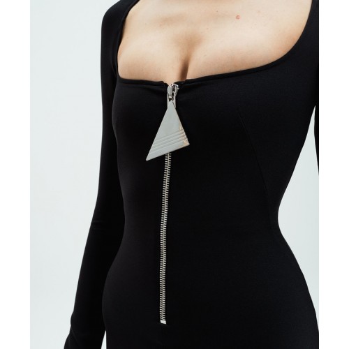 Rochie THE ATTICO, Mini, Logo Insert, Black