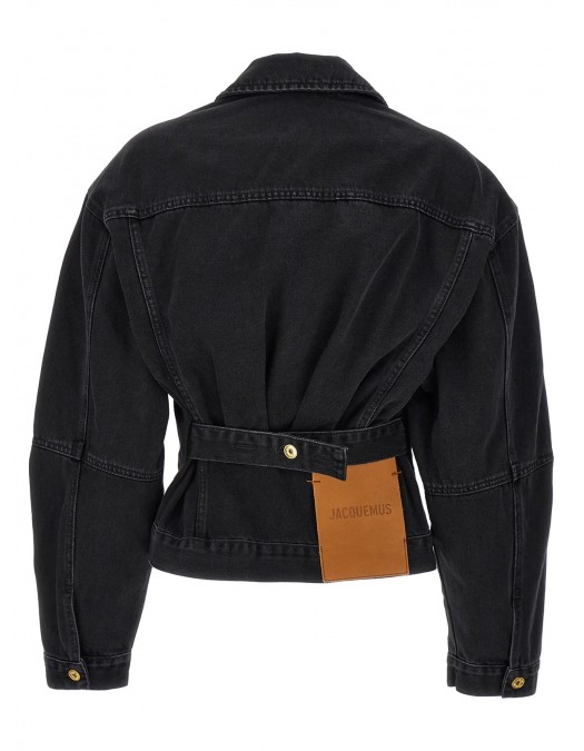 Geaca JACQUEMUS, Long-Sleeved, Denim, Black - 24E241DE0361515990