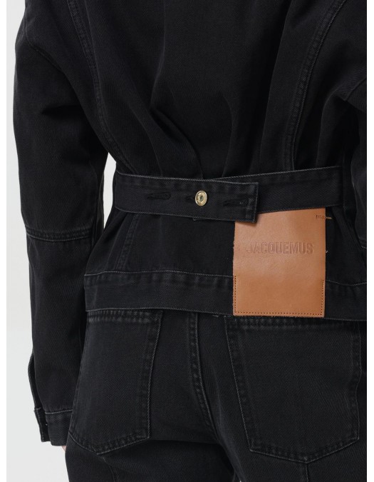 Geaca JACQUEMUS, Long-Sleeved, Denim, Black - 24E241DE0361515990