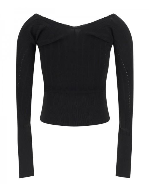 Bluza JACQUEMUS, Top, Le haut Pralù, Black - 24E241KN3572358990