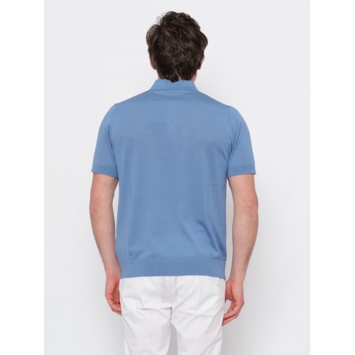 Tricou Paolo Pecora, Guler Polo, Albastru Tricou Paolo Pecora, Guler Polo, Albastru