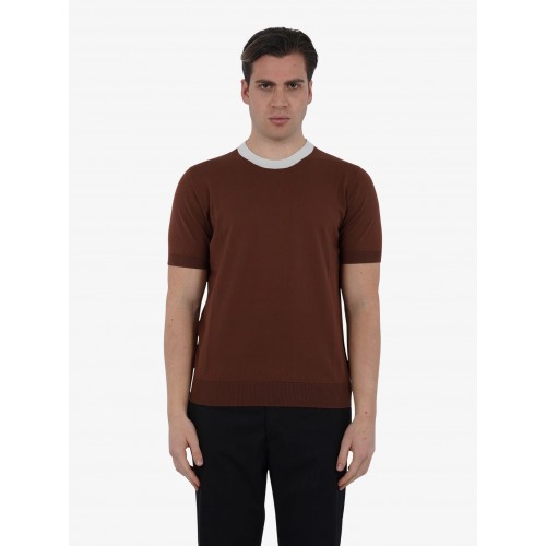 Tricou Paolo Pecora, Insertie Alba, Maro Tricou Paolo Pecora, Insertie Alba, Maro