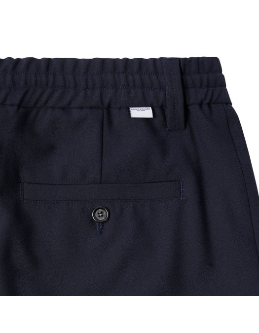 Pantaloni Paolo Pecora, Bleumarin, Chino, Logo atasat - 24EC1M0B01101066685