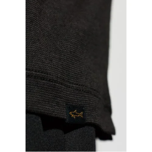 Tricou PAUL & SHARK, BLACK T-shirt with a round neckline