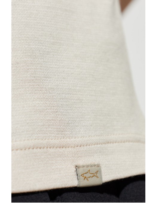 Tricou PAUL&SHARK, cream Crew neck T-shirt - 25411026348