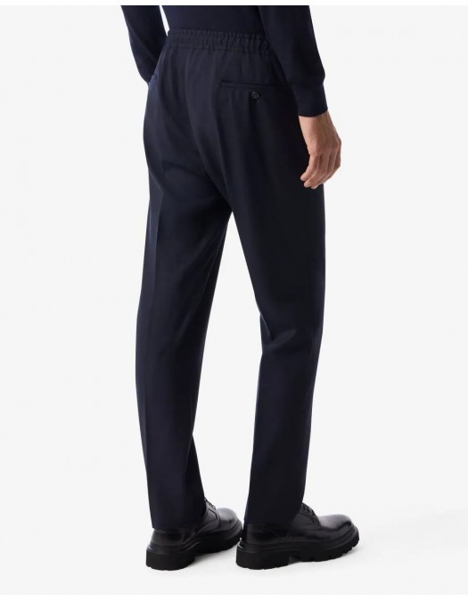 PANTALONI CORLEANI, Stretch Micro Wool, Navy Blue - 2545292518523002