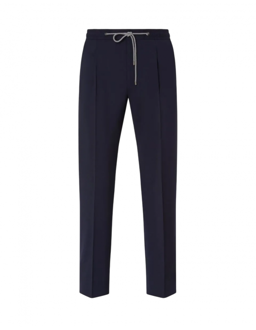 PANTALONI CORLEANI, Stretch Micro Wool, Navy Blue - 2545292518523002