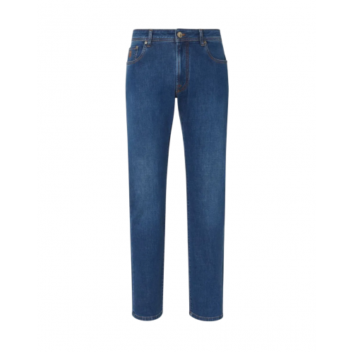 BLUGI CORNELIANI, Stretch Denim, Dark Blue BLUGI CORNELIANI, Stretch Denim, Dark Blue