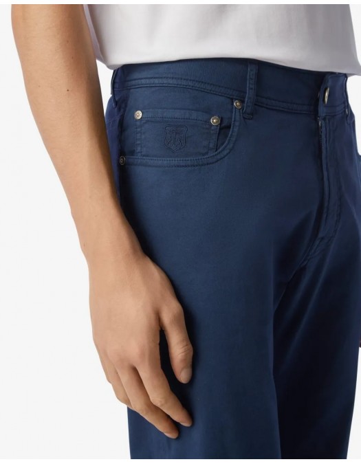 PANTALONI CORLEANI, Stretch Gabardine, Navy Blue - 254JL22520128003