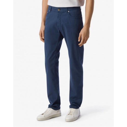 PANTALONI CORNELIANI, Stretch Gabardine, Navy Blue PANTALONI CORNELIANI, Stretch Gabardine, Navy Blue
