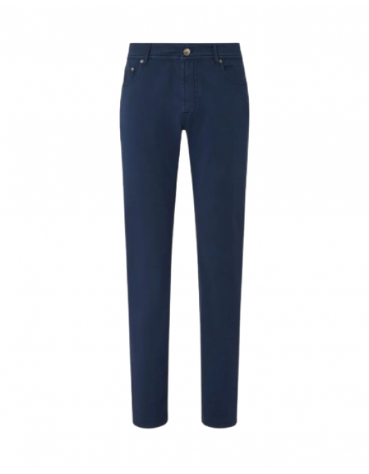 PANTALONI CORLEANI, Stretch Gabardine, Navy Blue - 254JL22520128003