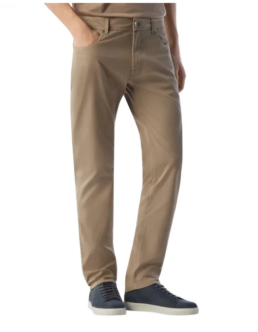 PANTALONI CORLEANI, Pockets, Stretch Cotton, Dark Beige - 254JL22520128034 PANTALONI CORLEANI, Pockets, Stretch Cotton, Dark Beige - 254JL22520128034