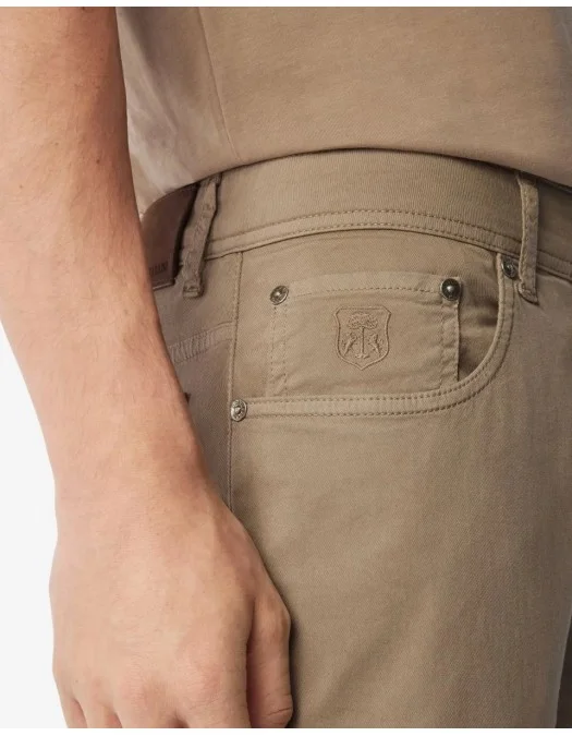 PANTALONI CORLEANI, Pockets, Stretch Cotton, Dark Beige - 254JL22520128034 PANTALONI CORLEANI, Pockets, Stretch Cotton, Dark Beige - 254JL22520128034