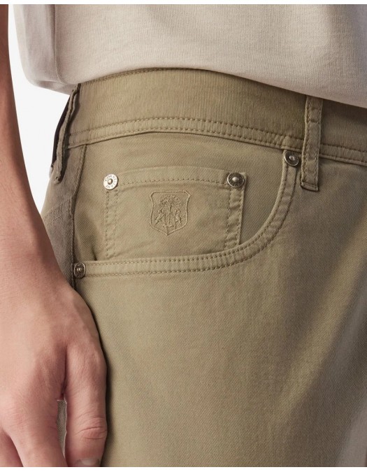 PANTALONI CORLEANI, Stretch, 5 Pocket, Green Khaki - 254JL22520128053 PANTALONI CORLEANI, Stretch, 5 Pocket, Green Khaki - 254JL22520128053