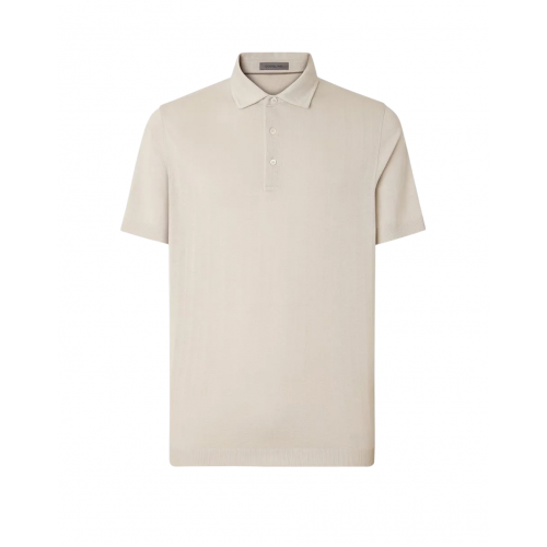 TRICOU CORNELIANI, Polo Design, Button Up, Dark White TRICOU CORNELIANI, Polo Design, Button Up, Dark White