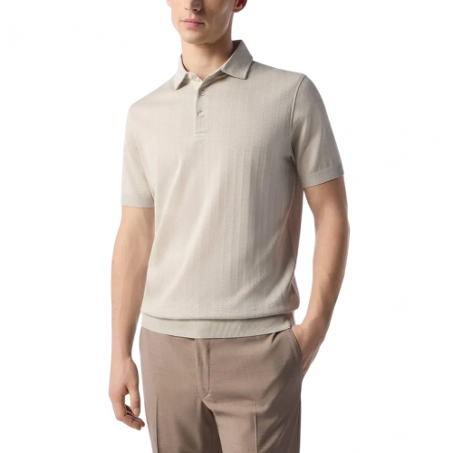 TRICOU CORNELIANI, Polo Design, Button Up, Dark White TRICOU CORNELIANI, Polo Design, Button Up, Dark White