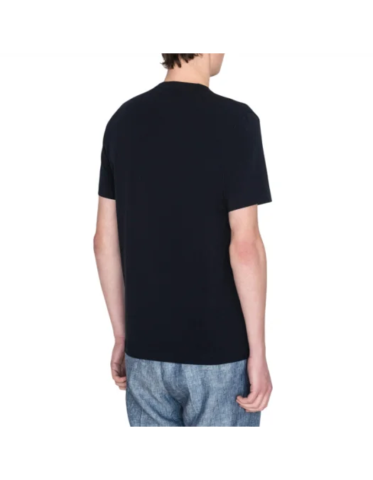 TRICOU CORLEANI, Round Neck, Print, Cotton, Navy Blue - 25G5802525058001 TRICOU CORLEANI, Round Neck, Print, Cotton, Navy Blue - 25G5802525058001