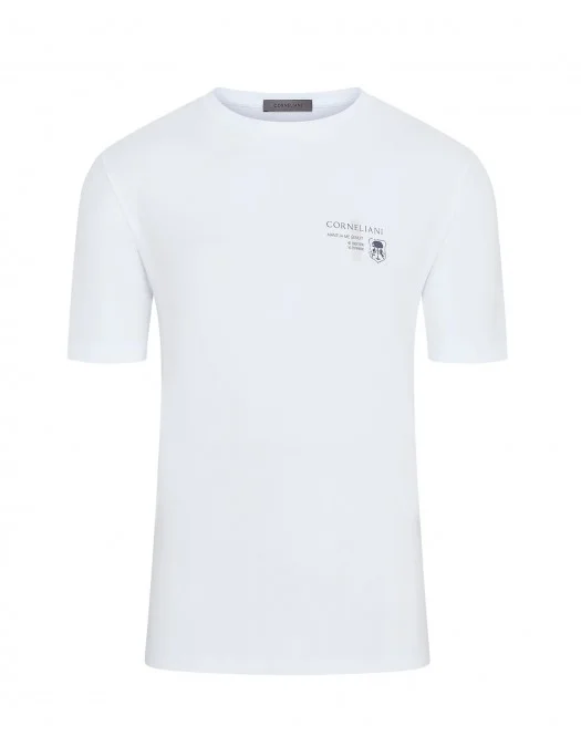 TRICOU CORLEANI, Mantua, Stretch Sleeve, Logo Insert, White - 25G5802525058028 TRICOU CORLEANI, Mantua, Stretch Sleeve, Logo Insert, White - 25G5802525058028