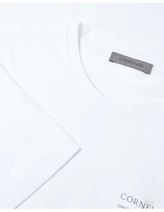 TRICOU CORLEANI, Mantua, Stretch Sleeve, Logo Insert, White - 25G5802525058028 TRICOU CORLEANI, Mantua, Stretch Sleeve, Logo Insert, White - 25G5802525058028