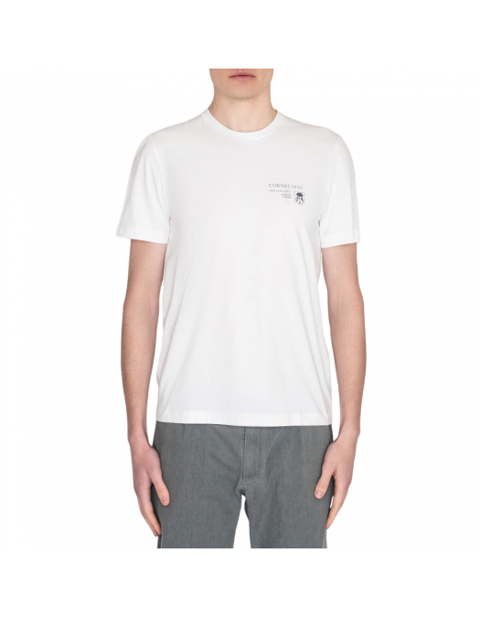 TRICOU CORLEANI, Mantua, Stretch Sleeve, Logo Insert, White - 25G5802525058028 TRICOU CORLEANI, Mantua, Stretch Sleeve, Logo Insert, White - 25G5802525058028