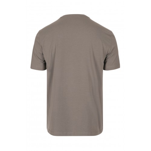 TRICOU CORNELIANI, Round Neck, Logo Insert, Brown TRICOU CORNELIANI, Round Neck, Logo Insert, Brown