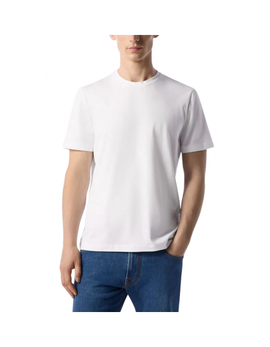 TRICOU CORLEANI, Crew Neck, Cotton, Stretch, White - 25G5842525062028 TRICOU CORLEANI, Crew Neck, Cotton, Stretch, White - 25G5842525062028